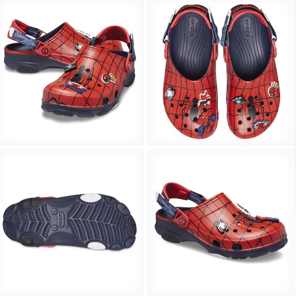 BNIB Spider-Man all-terrain Crocs W8/M6 - Picture 5 of 6